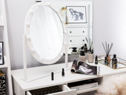 Beliani Dressing Table Mirror Led Rostrenen White - thumbnail 4