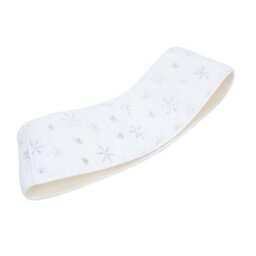 Living And Home Adjustable White Polyester Christmas Tree Collar Silver Snowflake Conical Xmas Base Decoration - thumbnail 6