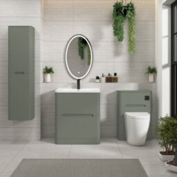 Royal Bathrooms Venice 700mm Matt Nocturne Black Wall Hung Vanity Unit 2 Drawer With Ceramic Basin - thumbnail 3