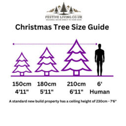 QGS 5Ft (150Cm) Caledonian Pine Artificial Christmas Tree -  Luxury Realism With Real Pinecones - thumbnail 5