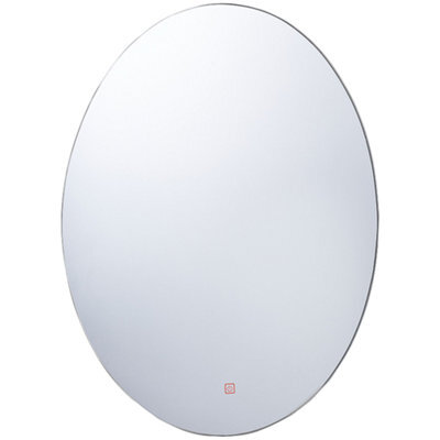 Beliani Led Bathroom Mirror Mazille 60 Cm 80 Cm Silver - image 1