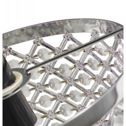 Happy Homewares Modern Sparkly Ceiling Pendant Light Shade With Clear Beads - thumbnail 3