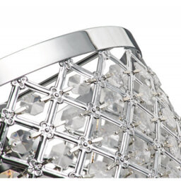 Happy Homewares Modern Sparkly Ceiling Pendant Light Shade With Clear Beads - thumbnail 2
