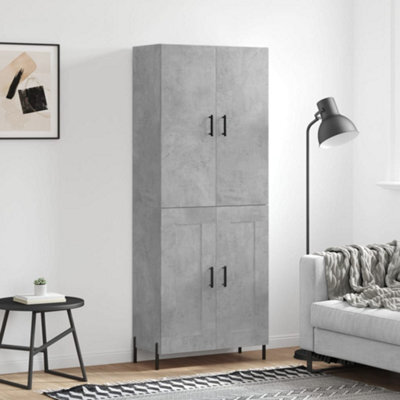 Berkfield Highboard Concrete Grey 69.5X34X180 Cm Engineered Wood - image 1