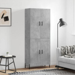 Berkfield Highboard Concrete Grey 69.5X34X180 Cm Engineered Wood - thumbnail 1