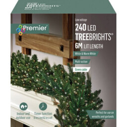 Premier Decorations Limited Premier Christmas Garland String Light White & Warm White Treebrights 240 Led 6M - thumbnail 2