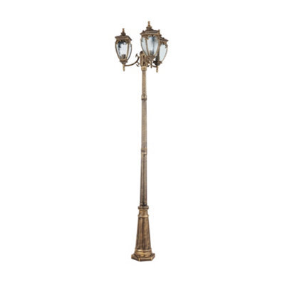 Luminosa Lighting Luminosa Fleur Outdoor Lamp Posts Black With Gold, Ip44