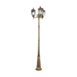 Luminosa Lighting Luminosa Fleur Outdoor Lamp Posts Black With Gold, Ip44