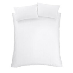 Bianca 180 Thread Count Egyptian Cotton King Duvet Cover Set With Pillowcases White - thumbnail 4