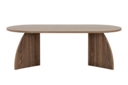 Decortie Melina Oval Coffee Table Natural Walnut Effect 120 X 60 X 40 Cm - thumbnail 6
