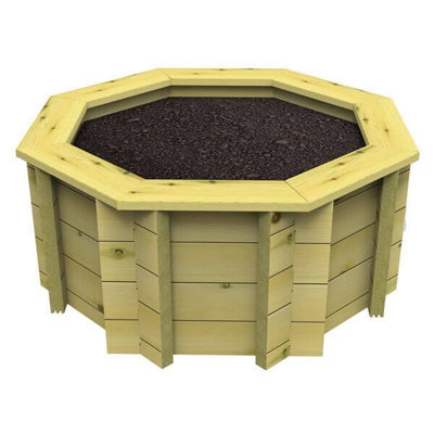 Garden Timber Company Wooden Raised Bed - 4Ft Octagonal - 563mm Height - 27mm Thick Wall