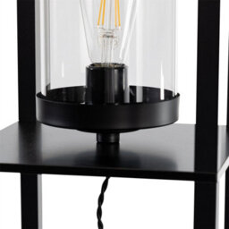 First Choice Lighting Giles - Shelved Unit Floor Lamp With Glass Shade - thumbnail 5