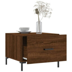 Berkfield Coffee Tables 2 Pcs Brown Oak 50X50X40 Cm Engineered Wood - thumbnail 4