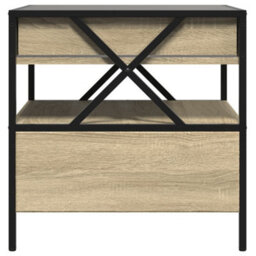 Berkfield Coffee Table With Infinity Led Sonoma Oak 50X50X51 Cm - thumbnail 8