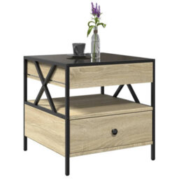 Berkfield Coffee Table With Infinity Led Sonoma Oak 50X50X51 Cm - thumbnail 5
