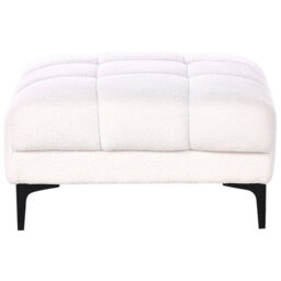 Beliani  Ottoman Alnes Boucle White - thumbnail 4