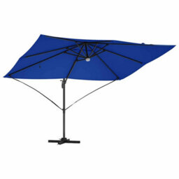Berkfield Modern Cantilever Roma Parasol Blue, Black 352 X 251 X 265 Cm - thumbnail 5