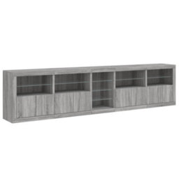 Berkfield Sideboard With Led Lights Grey Sonoma 283X37X67 Cm - thumbnail 6