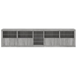 Berkfield Sideboard With Led Lights Grey Sonoma 283X37X67 Cm - thumbnail 7