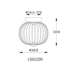 Luminosa Lighting Luminosa Galway 30Cm Globe Ceiling Light Matt Black Led 3000K - thumbnail 7