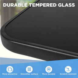 Yaheetech Black Square Patio Bistro Table With Umbrella Hole And Metal Frame - thumbnail 5