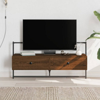 Berkfield Tv Cabinet Wall-Mounted Brown Oak 100.5X30X51 Cm Engineered Wood - image 1