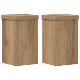 Walplus Plant Stands 2 Pcs Artisan Oak 10X10X18 Cm Engineered Wood - thumbnail 2