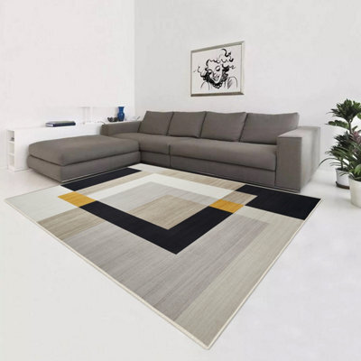 Oxford Homeware Printed Rug, Non-Slip Pets Friendly, Living Room Rugs And Bedroom Rugs, (Milo, 160X230Cm) - image 1