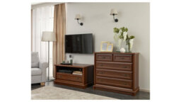 Arte Kent Chestnut 101Cm Tv Cabinet - Classic Media Console With Drawer & Shelf - thumbnail 2