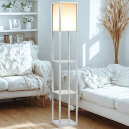 Modern Dimmable Floor Lamp For Living Room With 3 Shelves White - thumbnail 5