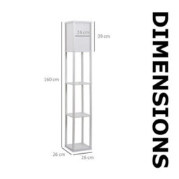Modern Dimmable Floor Lamp For Living Room With 3 Shelves White - thumbnail 7