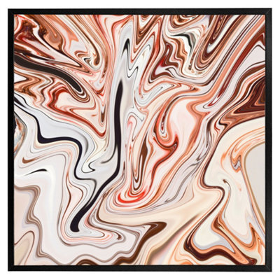"Andrew Lee Pink Rippled Marble (Picutre Frame) / 20X20"" / Grey" - image 1