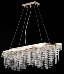 Luminosa Lighting Luminosa Toils Ceiling Pendant Light Gold & Crystal, 7 Light, E14 - thumbnail 3