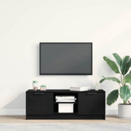 Berkfield Modern Tv Cabinet Black Oak 102X35X36,5 Cm Engineered Wood - thumbnail 4