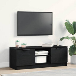 Berkfield Modern Tv Cabinet Black Oak 102X35X36,5 Cm Engineered Wood - thumbnail 2