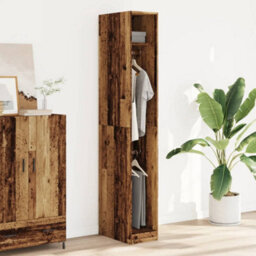 Berkfield Durable Wardrobe Old Wood 30X50X200 Cm Engineered Wood - thumbnail 3