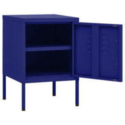 Berkfield Modern Nightstands 2 Pcs Navy Blue 35X35X51 Cm Steel - thumbnail 6