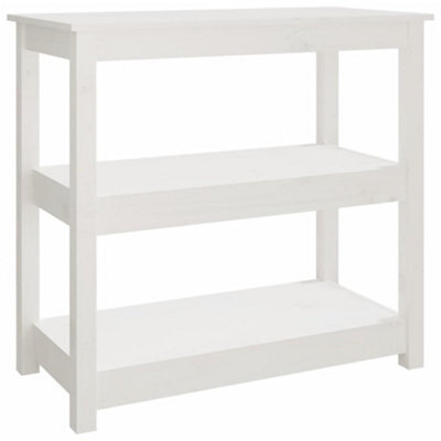 Berkfield Classic Console Table White 80X40X74 Cm Solid Wood Pine - image 1