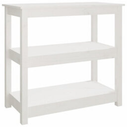 Berkfield Classic Console Table White 80X40X74 Cm Solid Wood Pine - thumbnail 1