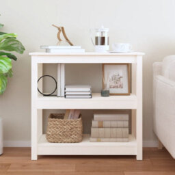 Berkfield Classic Console Table White 80X40X74 Cm Solid Wood Pine - thumbnail 3