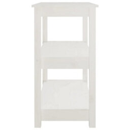 Berkfield Classic Console Table White 80X40X74 Cm Solid Wood Pine - thumbnail 6