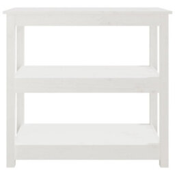 Berkfield Classic Console Table White 80X40X74 Cm Solid Wood Pine - thumbnail 5