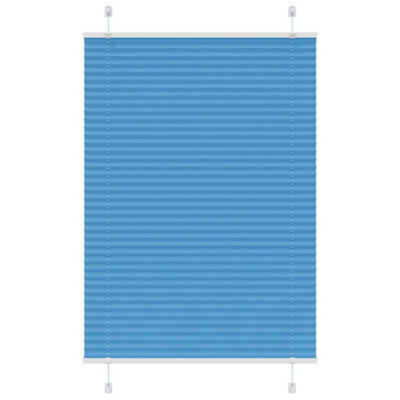 Berkfield Pleated Blind Blue 85X100 Cm Fabric Width 84.4 Cm Polyester - image 1