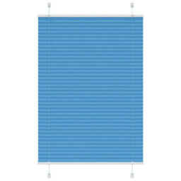 Berkfield Pleated Blind Blue 85X100 Cm Fabric Width 84.4 Cm Polyester