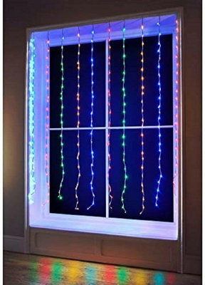 Spot On Dealz 240 Led Outdoor And Indoor Christmas Lights Cascading Waterfall Curtain, Cool White Festive Decor - image 1