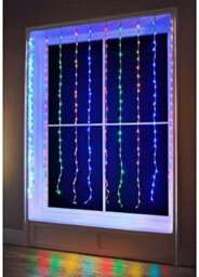 Spot On Dealz 240 Led Outdoor And Indoor Christmas Lights  Cascading Waterfall Curtain, Cool White Festive Decor - thumbnail 1