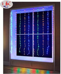 Spot On Dealz 240 Led Outdoor And Indoor Christmas Lights  Cascading Waterfall Curtain, Cool White Festive Decor - thumbnail 3