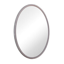 Amalfi - Oval Wall Mirror  60X80Cm Vintage Silver Framed Mirror - thumbnail 4