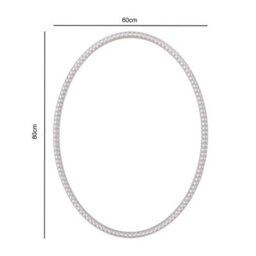 Amalfi - Oval Wall Mirror  60X80Cm Vintage Silver Framed Mirror - thumbnail 7