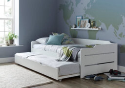 Rest Relax Cosmic White Guest Bed With Trundle 3Ft - Single